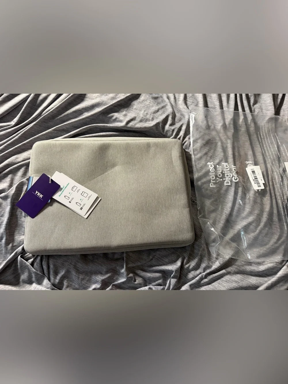 Gray 14-inch Protective Laptop Sleeve - Water-Resistant Tablet Case